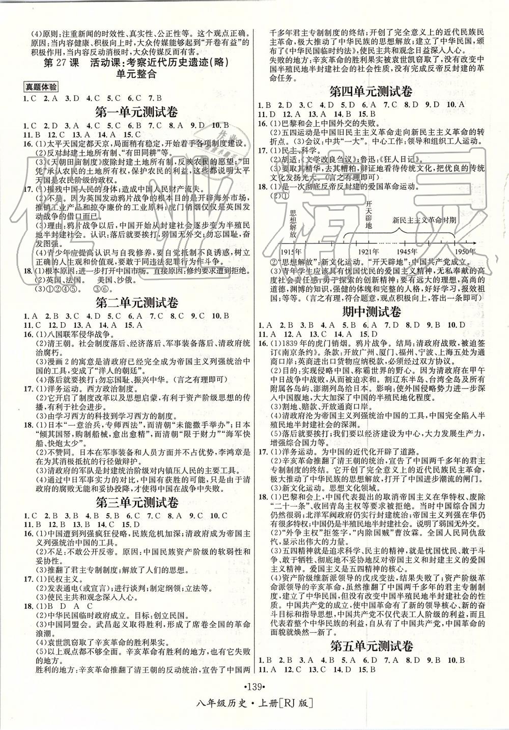 2019年優(yōu)學(xué)名師名題八年級(jí)歷史上冊(cè)人教版 第7頁(yè)