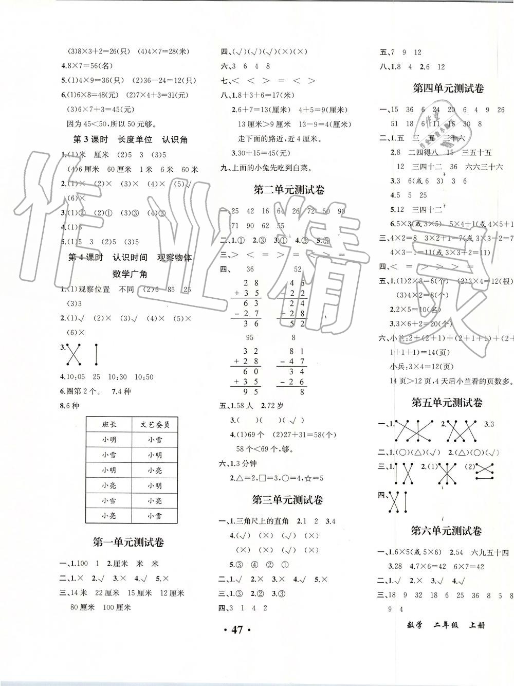 2019年勝券在握同步解析與測評二年級(jí)數(shù)學(xué)上冊人教版重慶專版 第7頁