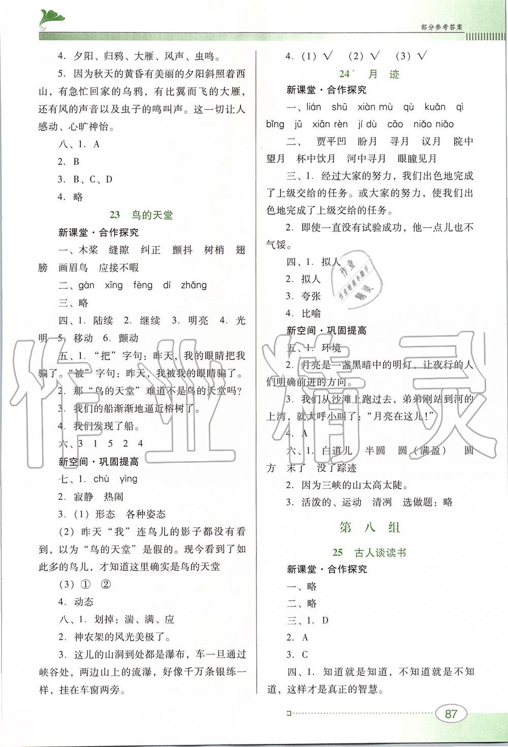 2019年南方新課堂金牌學(xué)案五年級(jí)語(yǔ)文上冊(cè)人教版 第11頁(yè)