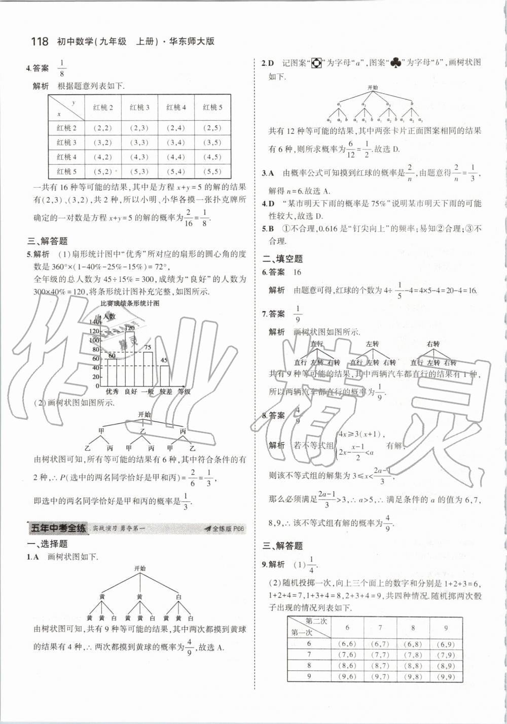 2019年5年中考3年模擬初中數(shù)學(xué)九年級(jí)上冊(cè)華師大版 第40頁