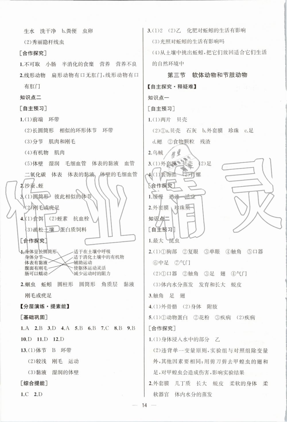 2019年同步學(xué)歷案課時練八年級生物學(xué)上冊人教版河北專版 第2頁