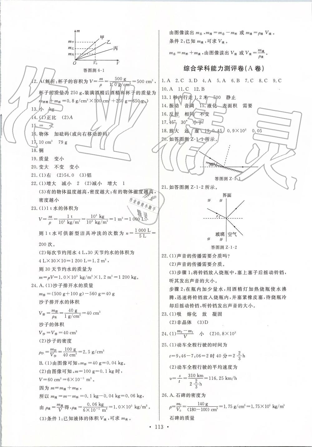 2019年能力培養(yǎng)與測(cè)試八年級(jí)物理上冊(cè)教科版 第23頁(yè)