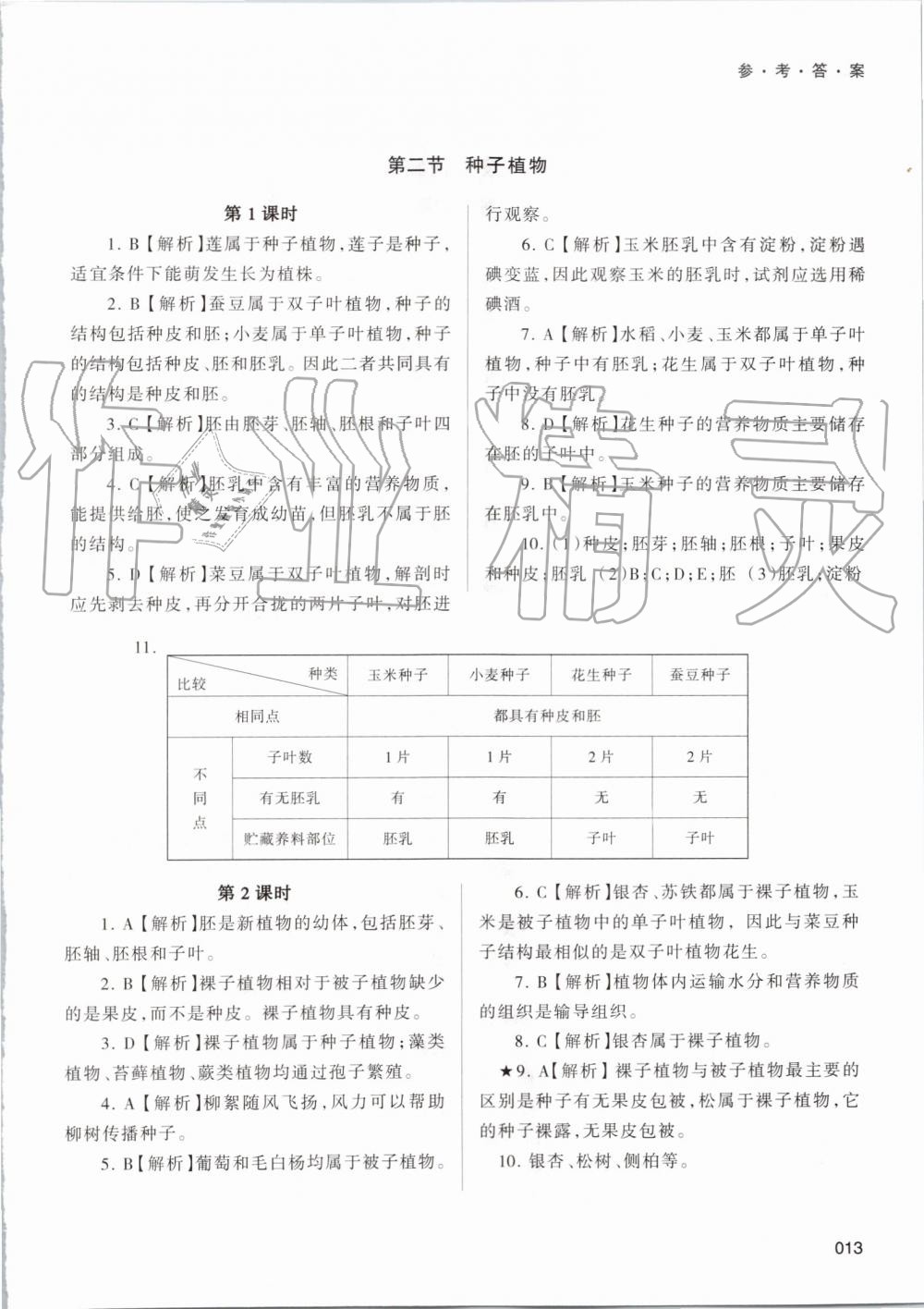 2019年学习质量监测七年级生物学上册人教版 第13页