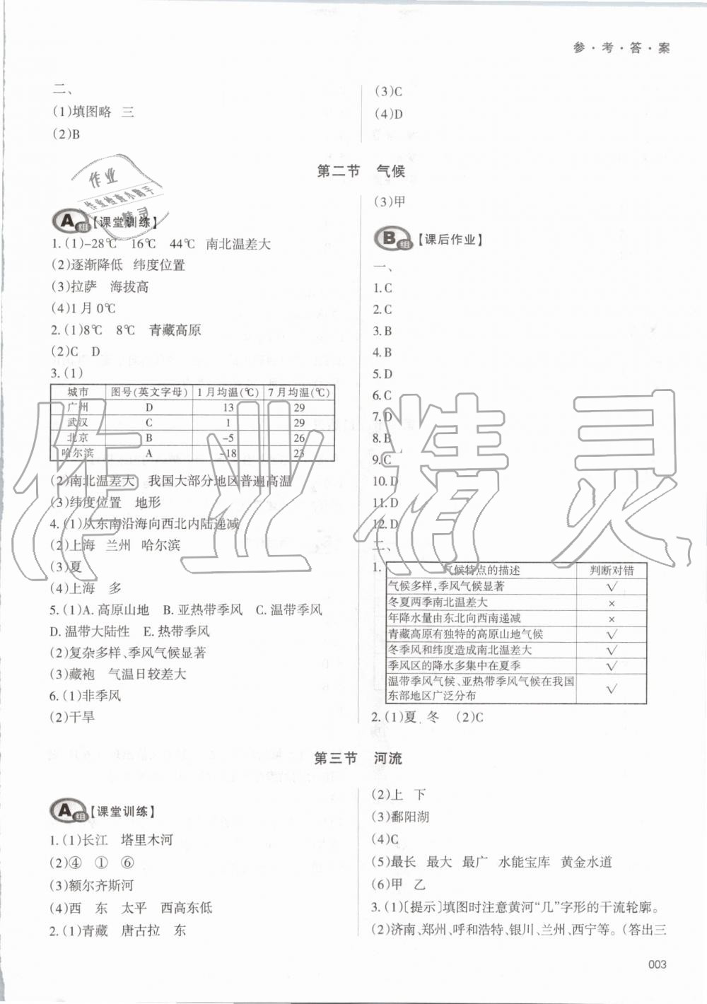 2019年學習質(zhì)量監(jiān)測八年級地理上冊人教版 第3頁