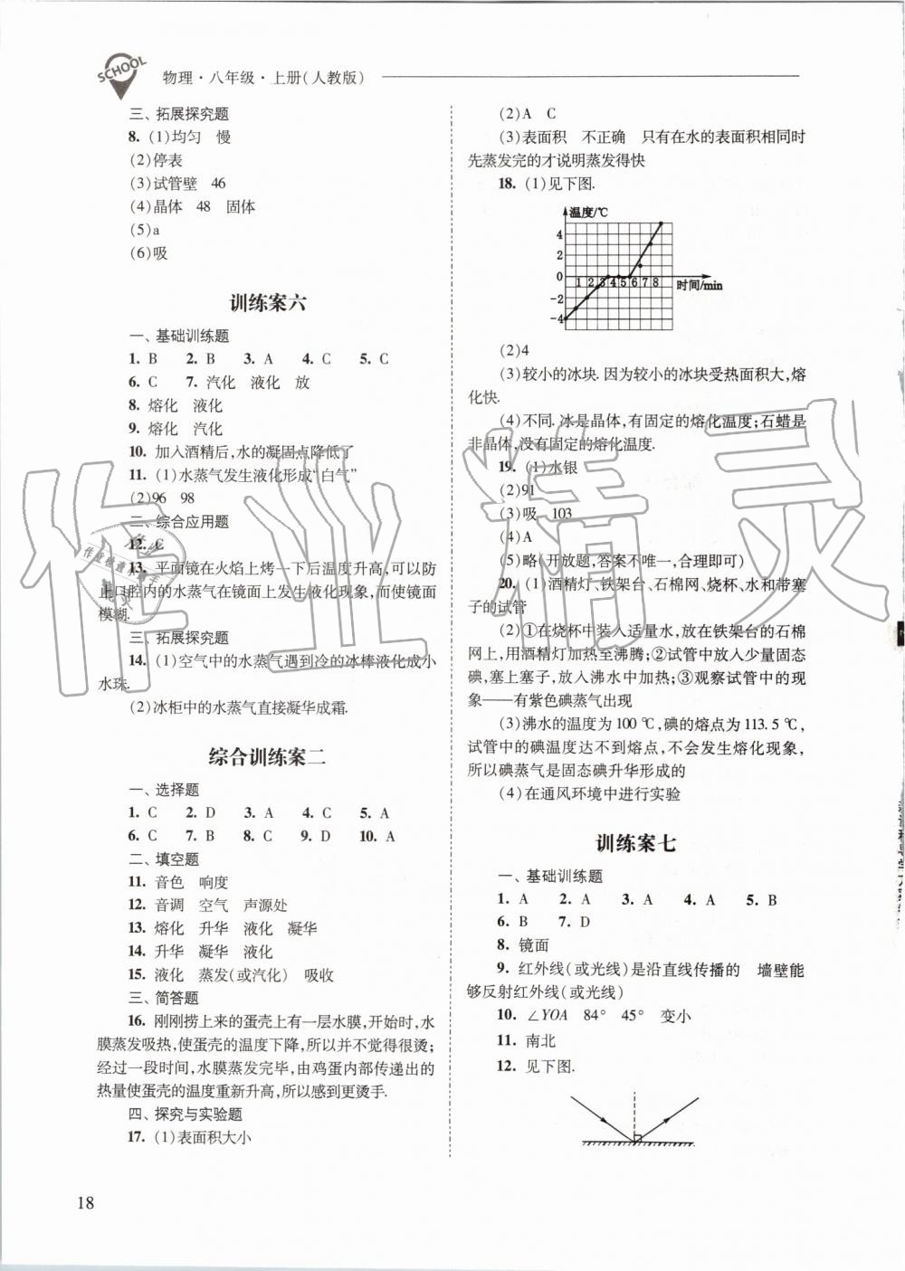 2019年新課程問(wèn)題解決導(dǎo)學(xué)方案八年級(jí)物理上冊(cè)人教版 第18頁(yè)