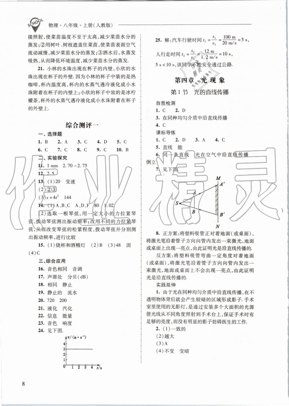 2019年新課程問題解決導(dǎo)學(xué)方案八年級物理上冊人教版 第8頁