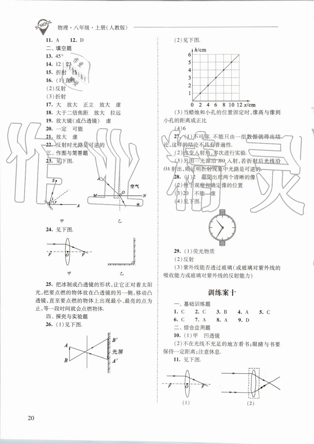 2019年新課程問(wèn)題解決導(dǎo)學(xué)方案八年級(jí)物理上冊(cè)人教版 第20頁(yè)