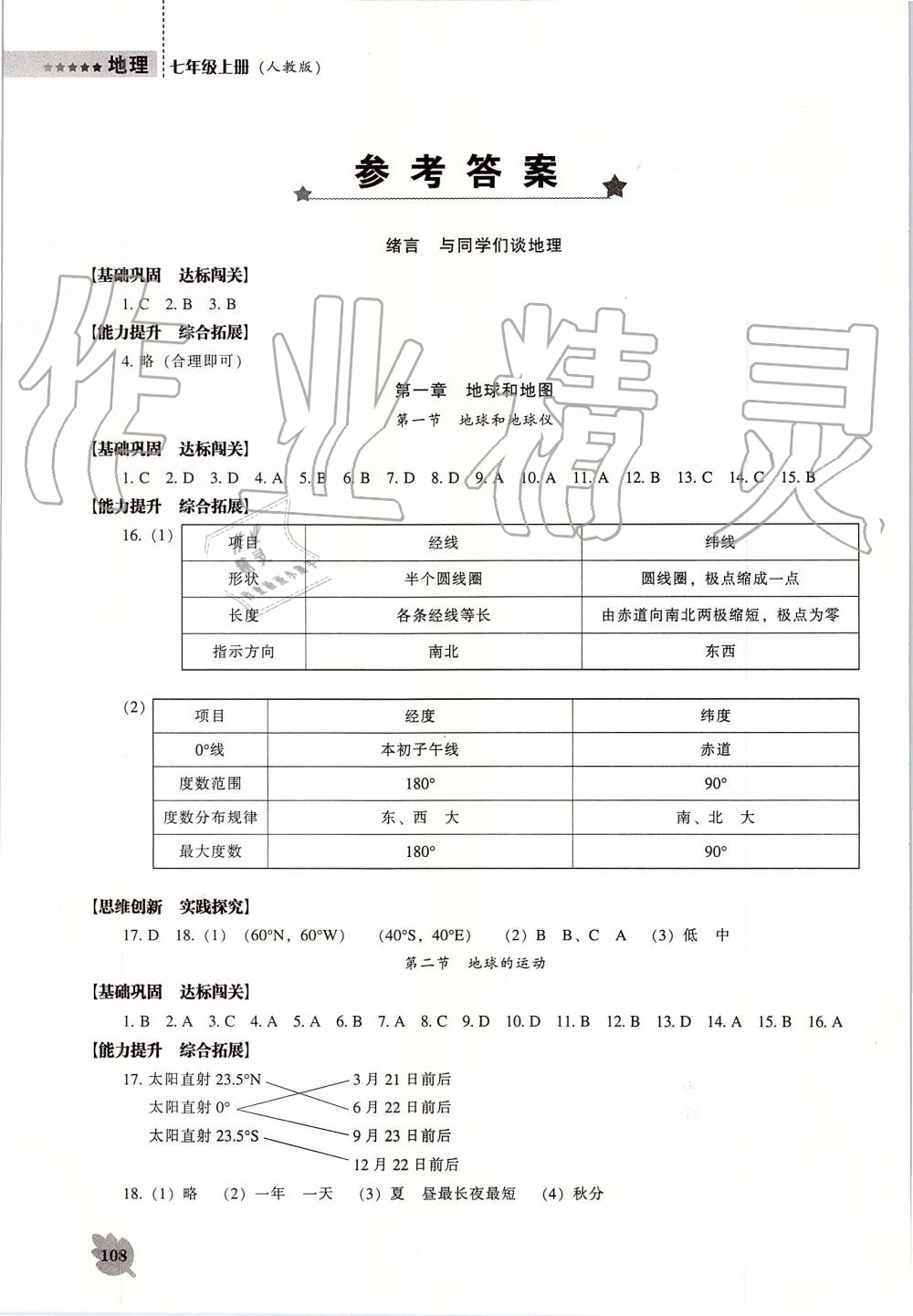 2019年新课程地理能力培养七年级上册人教版 第1页