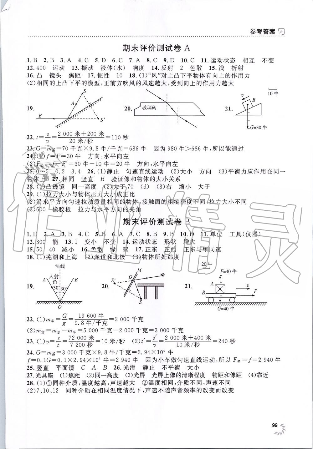 2019年上海作业八年级物理上册沪教版 第15页