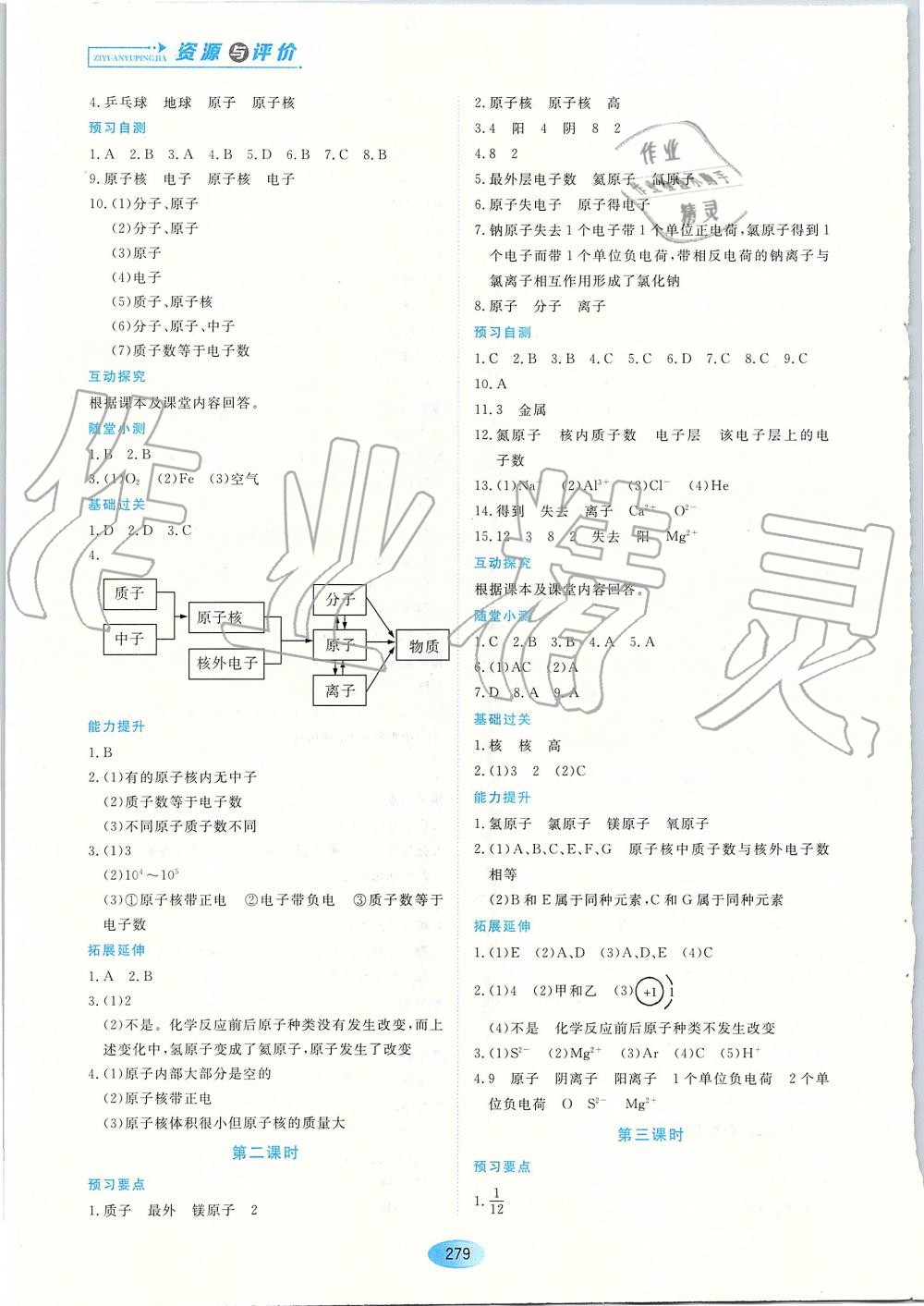 2019年資源與評價八年級化學(xué)全一冊人教版 第9頁