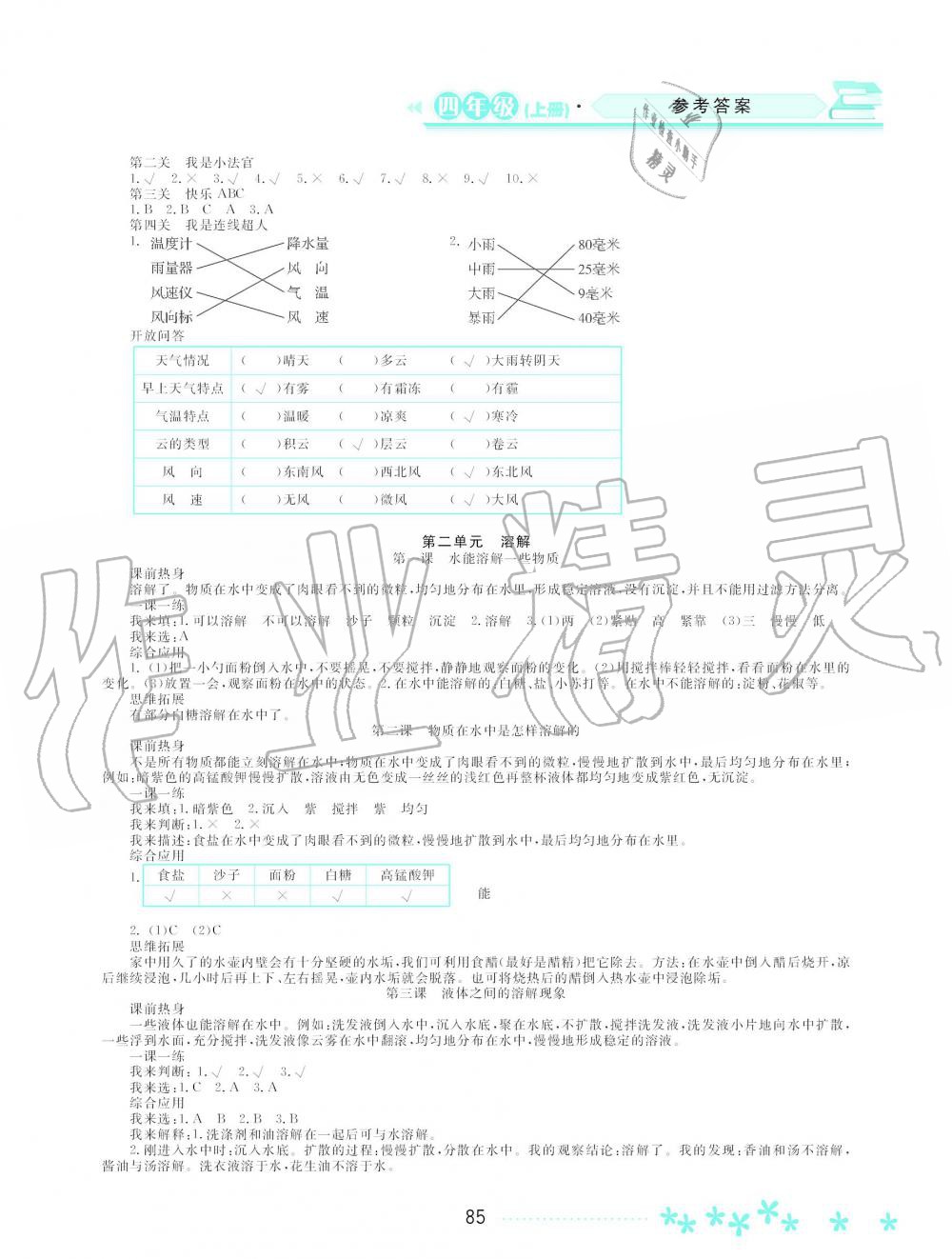 2019年資源與評價四年級科學上冊教科版 第4頁