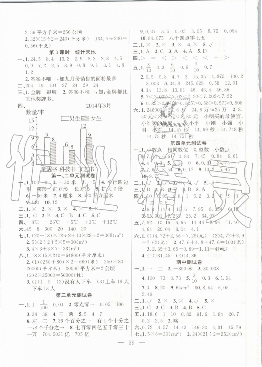 2019年高效课堂课时精练五年级数学上册苏教版 第7页