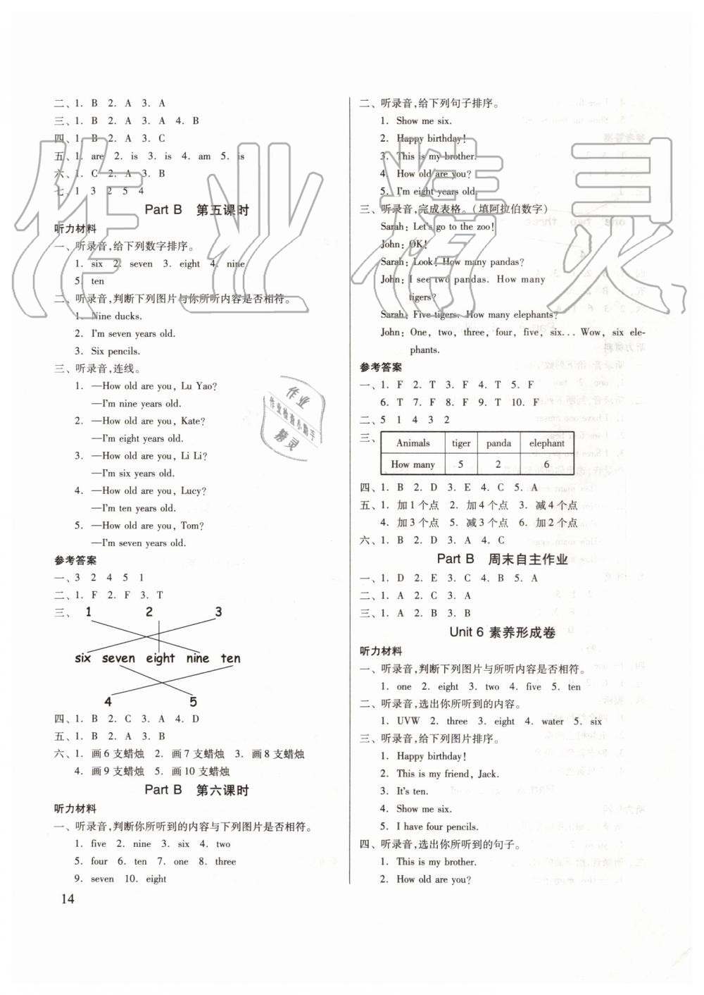 2019年新思維伴你學(xué)三年級英語上冊人教版 第14頁