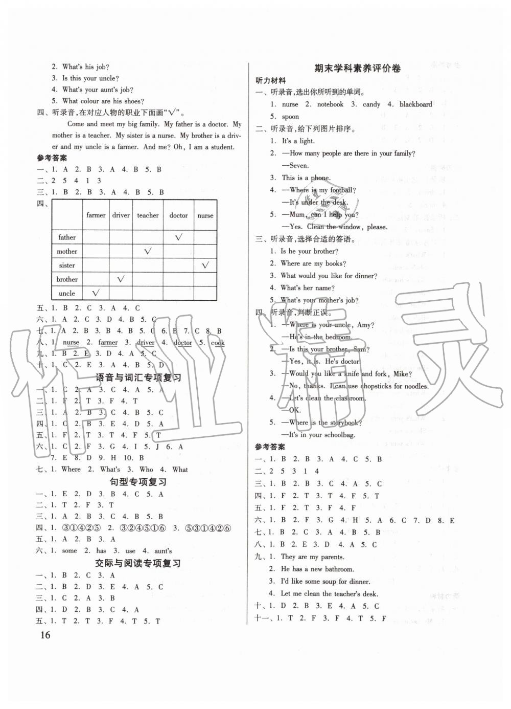 2019年新思維伴你學(xué)四年級(jí)英語上冊(cè)人教版 第16頁