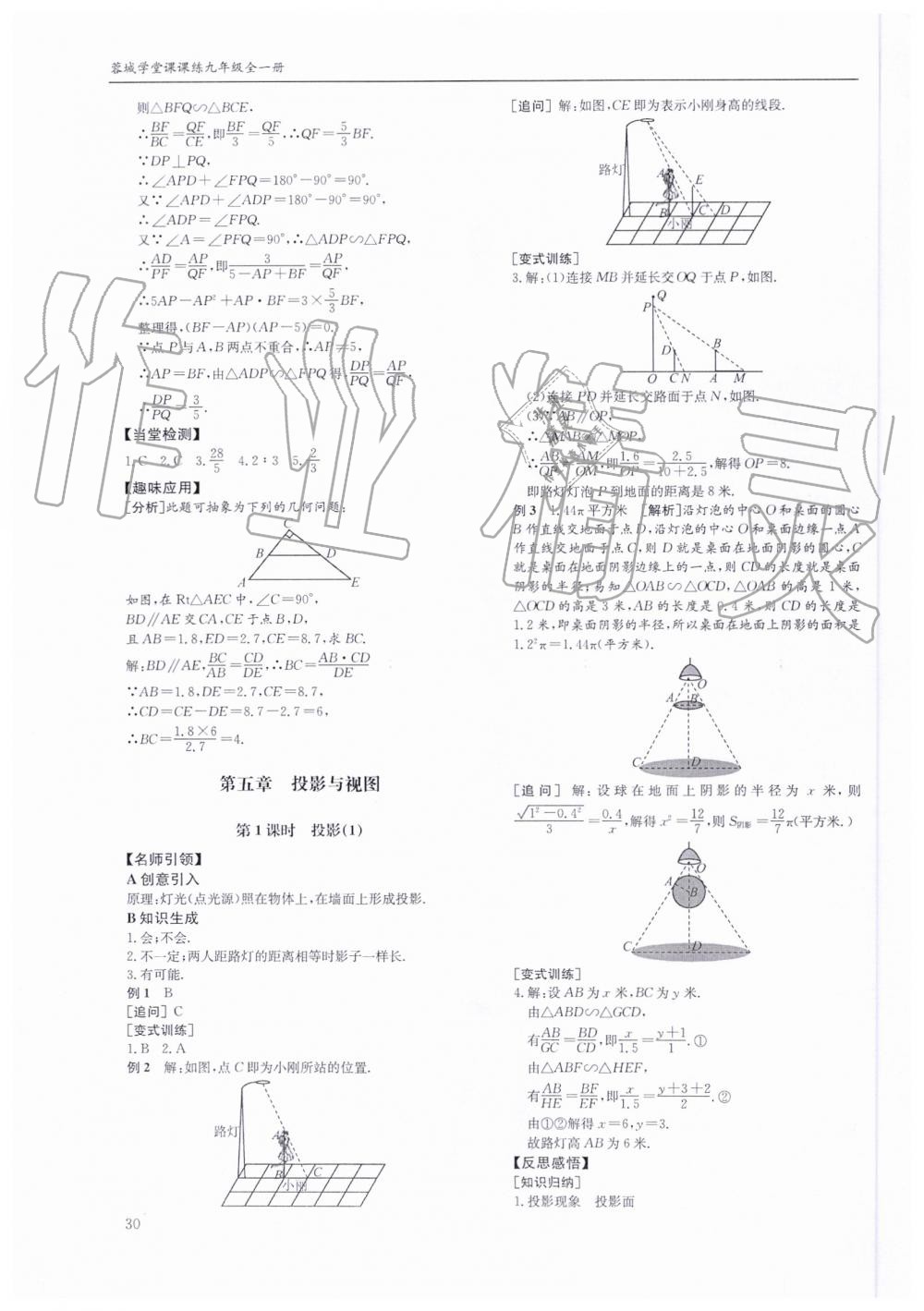 2019年蓉城学堂课课练九年级数学全一册北师大版 第30页