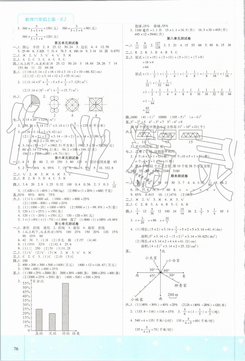 2019年激活思維智能訓(xùn)練六年級(jí)數(shù)學(xué)上冊(cè)人教版 第8頁(yè)