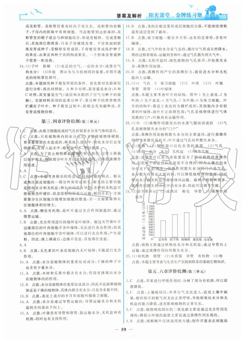 2019年陽光課堂金牌練習冊七年級生物學上冊人教版 第19頁