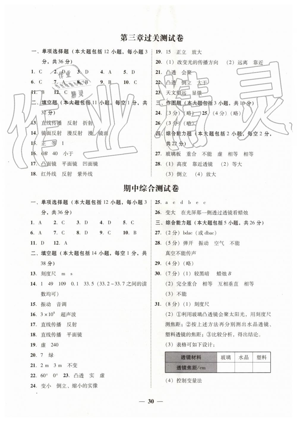 2019年南粤学典学考精练八年级物理上册粤沪版 第10页