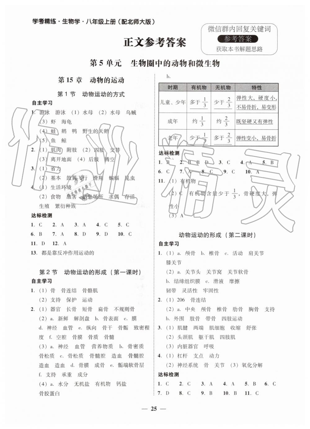 2019年南粤学典学考精练八年级生物学上册北师大版 第1页