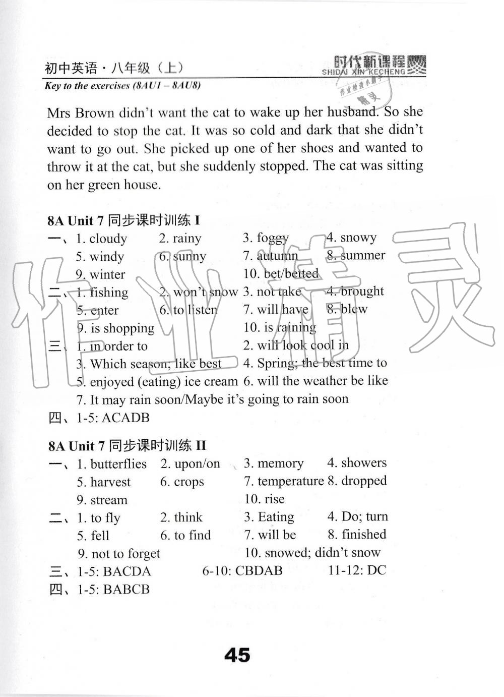 2019年時代新課程初中英語八年級上冊譯林版 第45頁