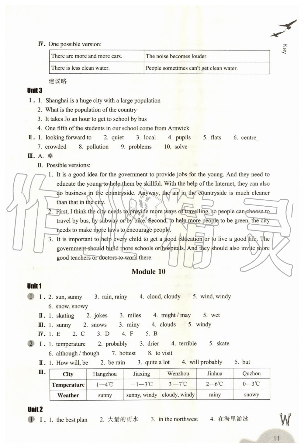 2019年作业本八年级英语上册外研版浙江教育出版社 第11页