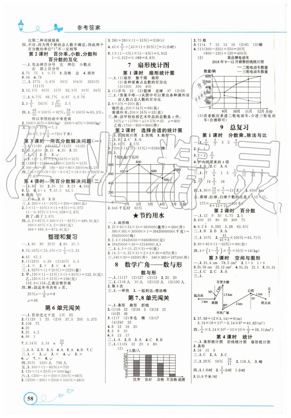 2019年小学同步测控优化设计六年级数学上册人教版福建专版 第4页