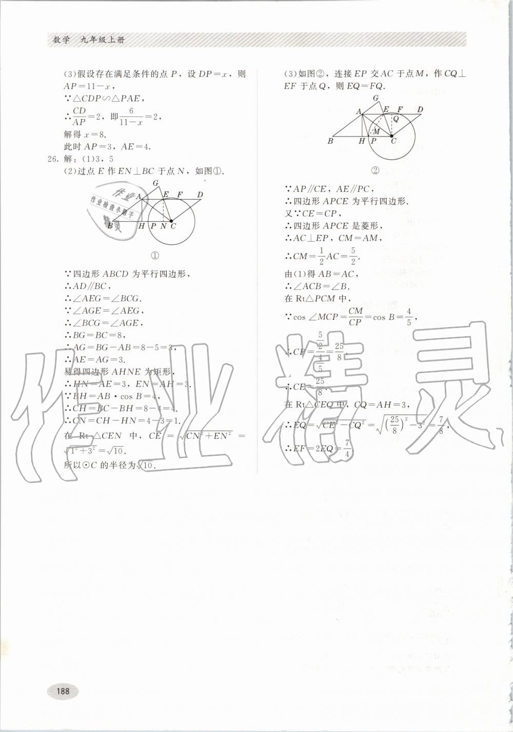 2019年同步练习册九年级数学上册冀教版河北教育出版社 第28页