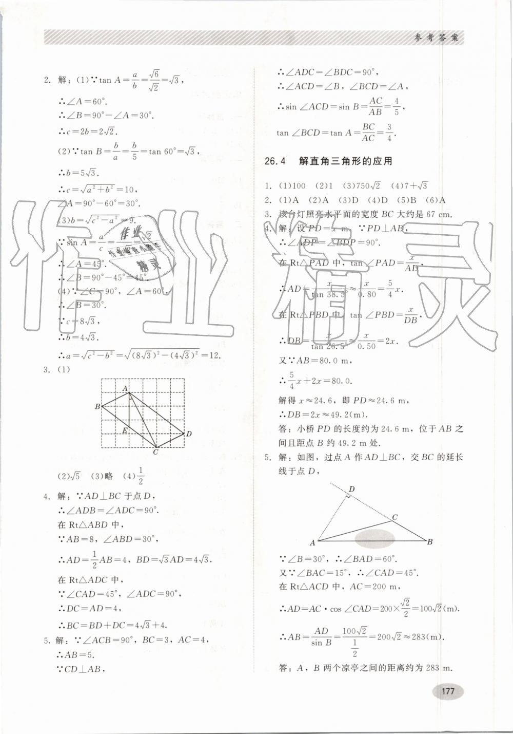 2019年同步练习册九年级数学上册冀教版河北教育出版社 第17页