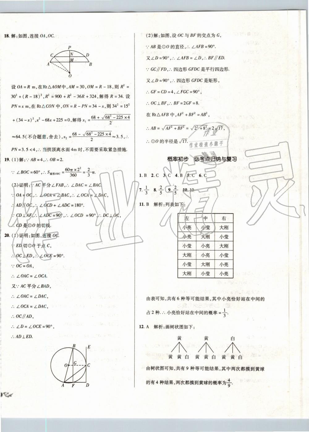 2019年單元加期末復(fù)習與測試九年級數(shù)學全一冊人教版 第12頁