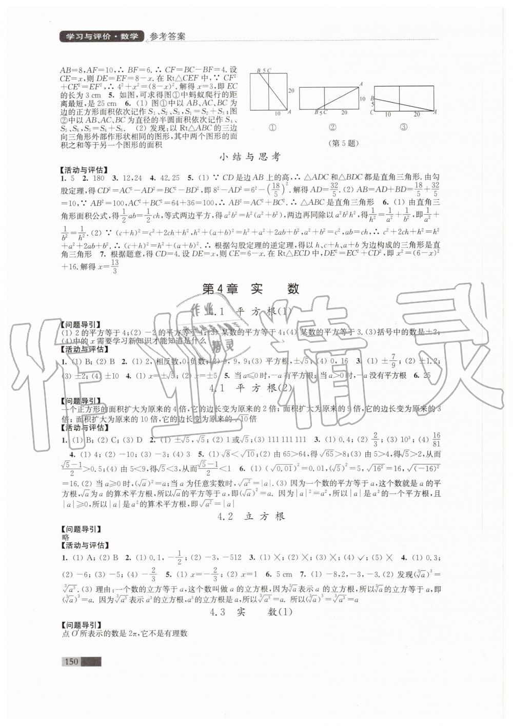 2019年學(xué)習(xí)與評(píng)價(jià)八年級(jí)數(shù)學(xué)上冊(cè)蘇科版江蘇教育出版社 第8頁(yè)