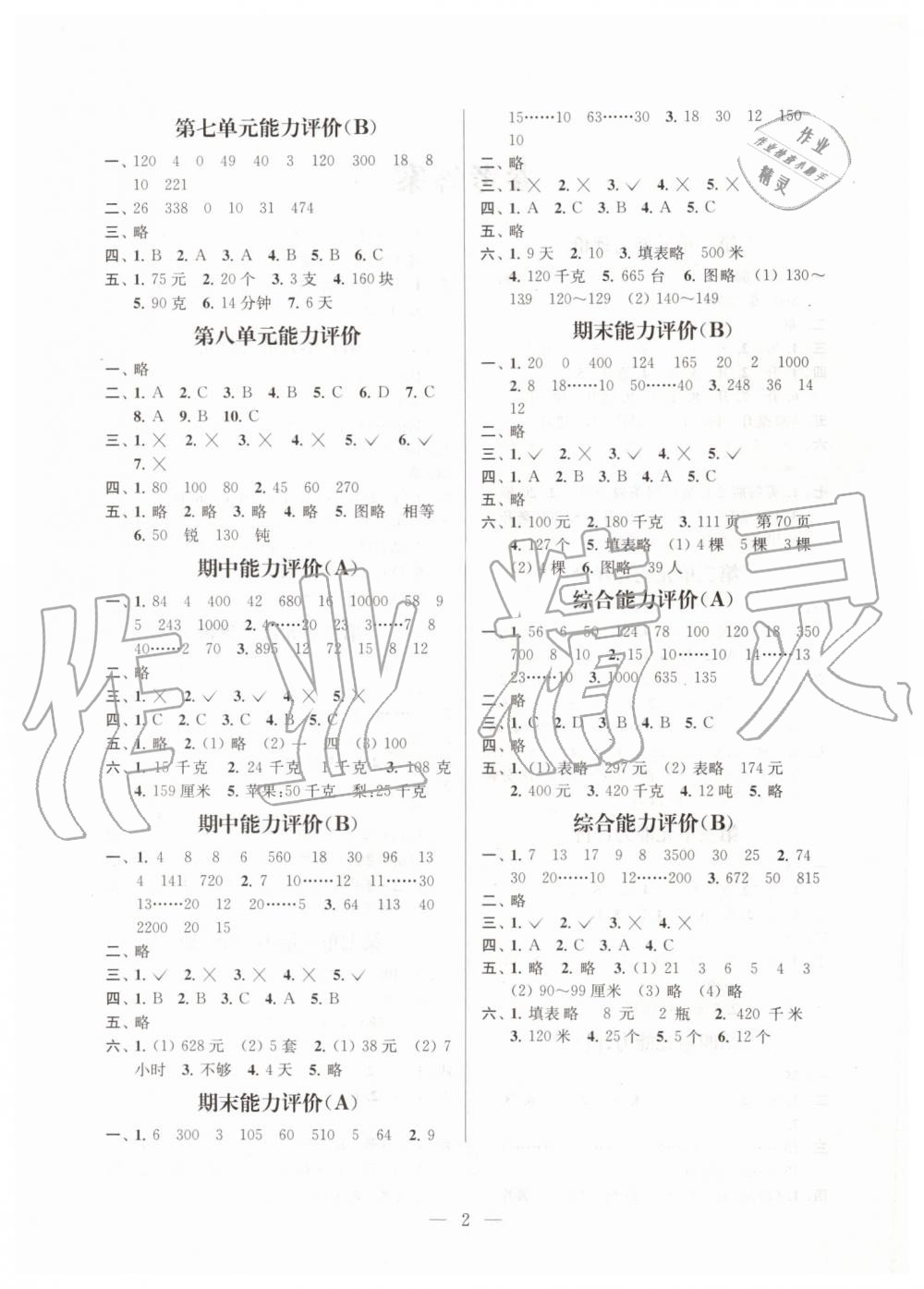 2019年小學(xué)數(shù)學(xué)配套單元評(píng)價(jià)四年級(jí)上冊(cè)蘇教版 第2頁