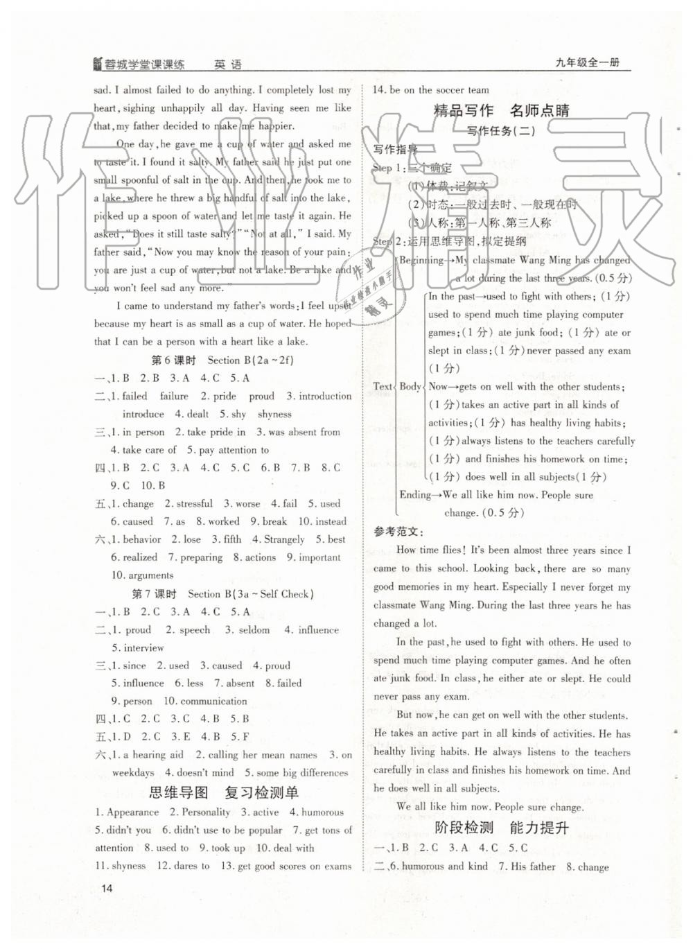 2019年蓉城学堂课课练九年级英语全一册人教版 第14页