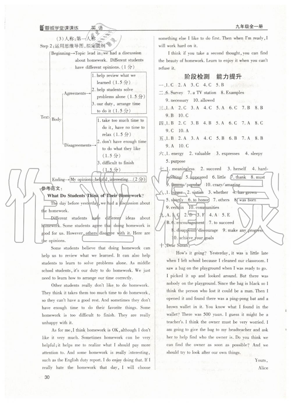 2019年蓉城学堂课课练九年级英语全一册人教版 第30页