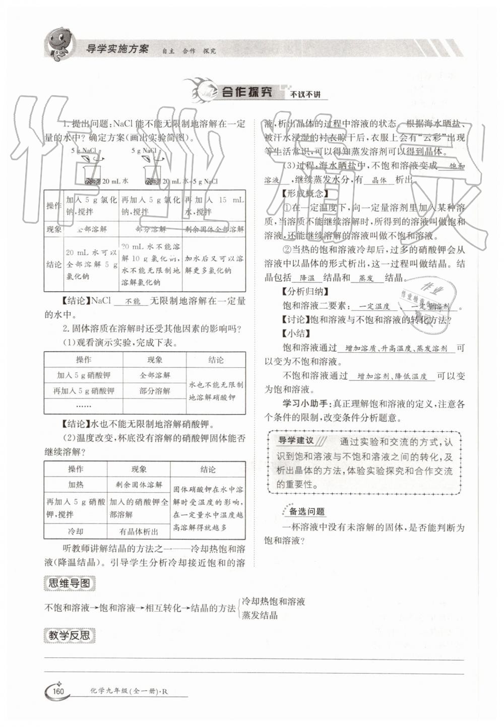 2019年金太陽(yáng)導(dǎo)學(xué)案九年級(jí)化學(xué)全一冊(cè)人教版 第160頁(yè)