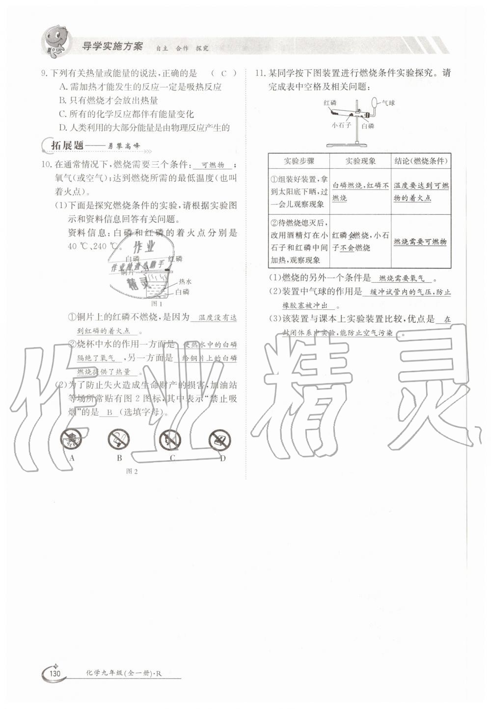 2019年金太阳导学案九年级化学全一册人教版 第130页