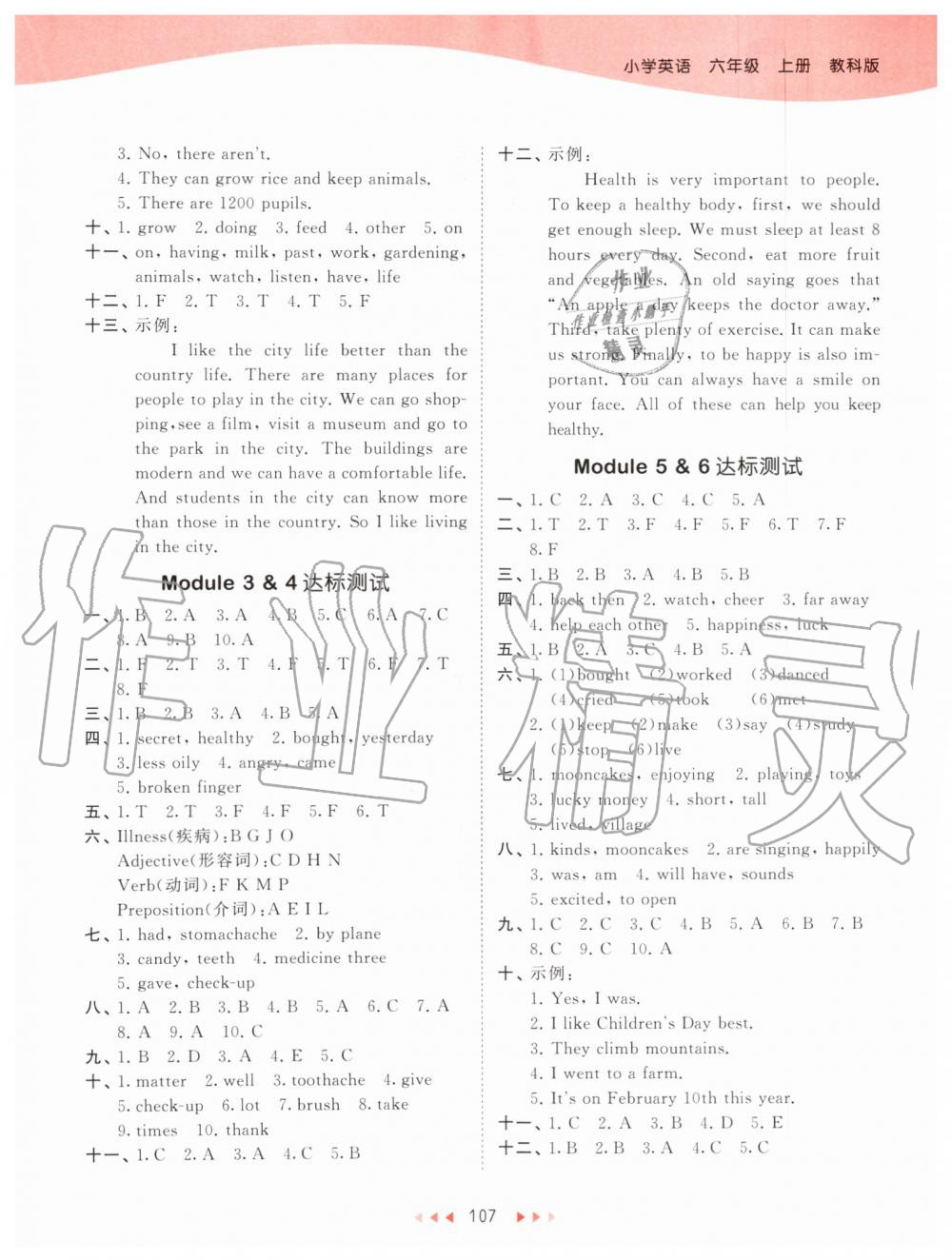 2019年53天天練小學(xué)英語(yǔ)六年級(jí)上冊(cè)教科版廣州專用 第7頁(yè)