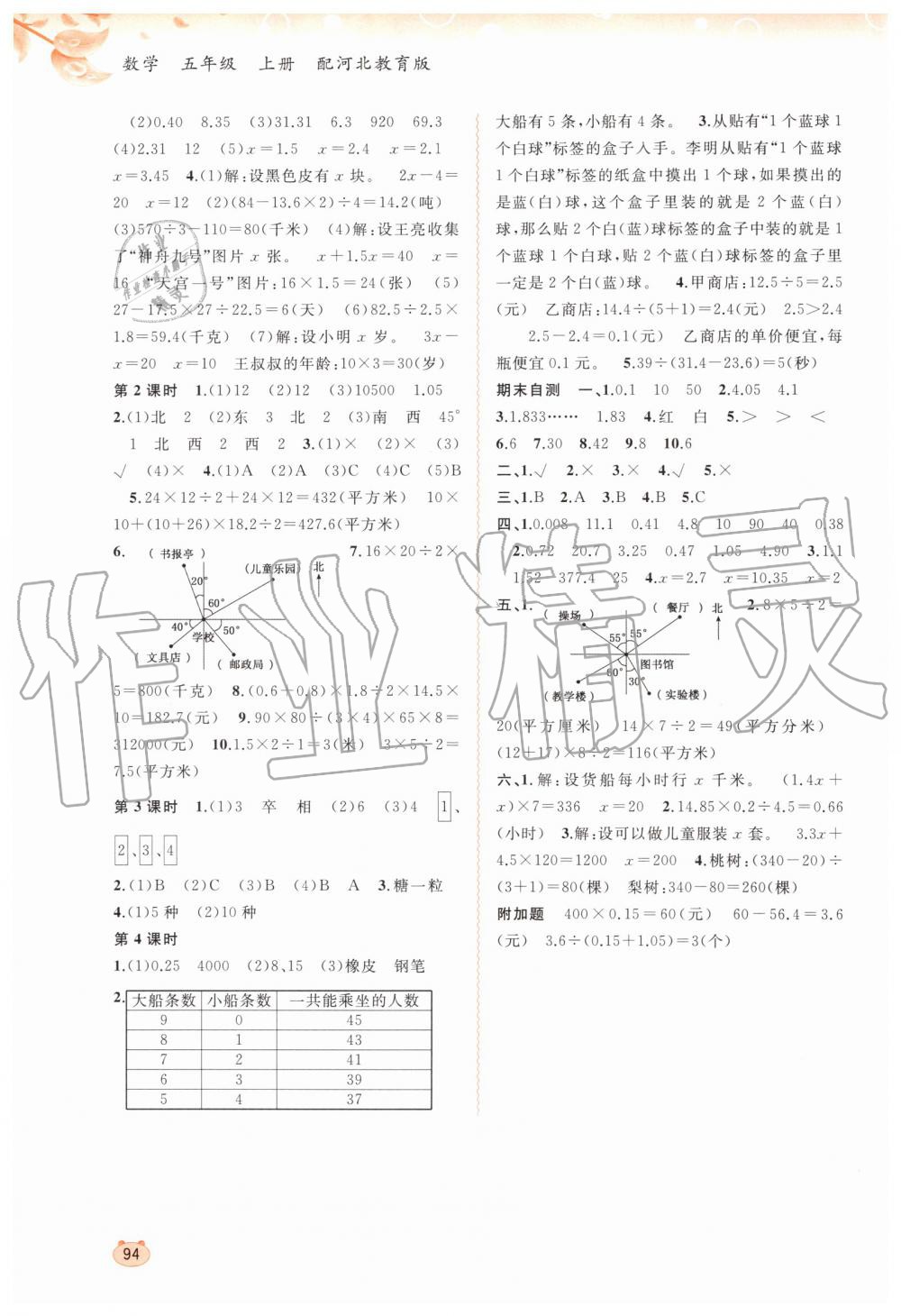 2019年新課程學(xué)習(xí)與測(cè)評(píng)同步學(xué)習(xí)五年級(jí)數(shù)學(xué)上冊(cè)冀教版 第8頁(yè)