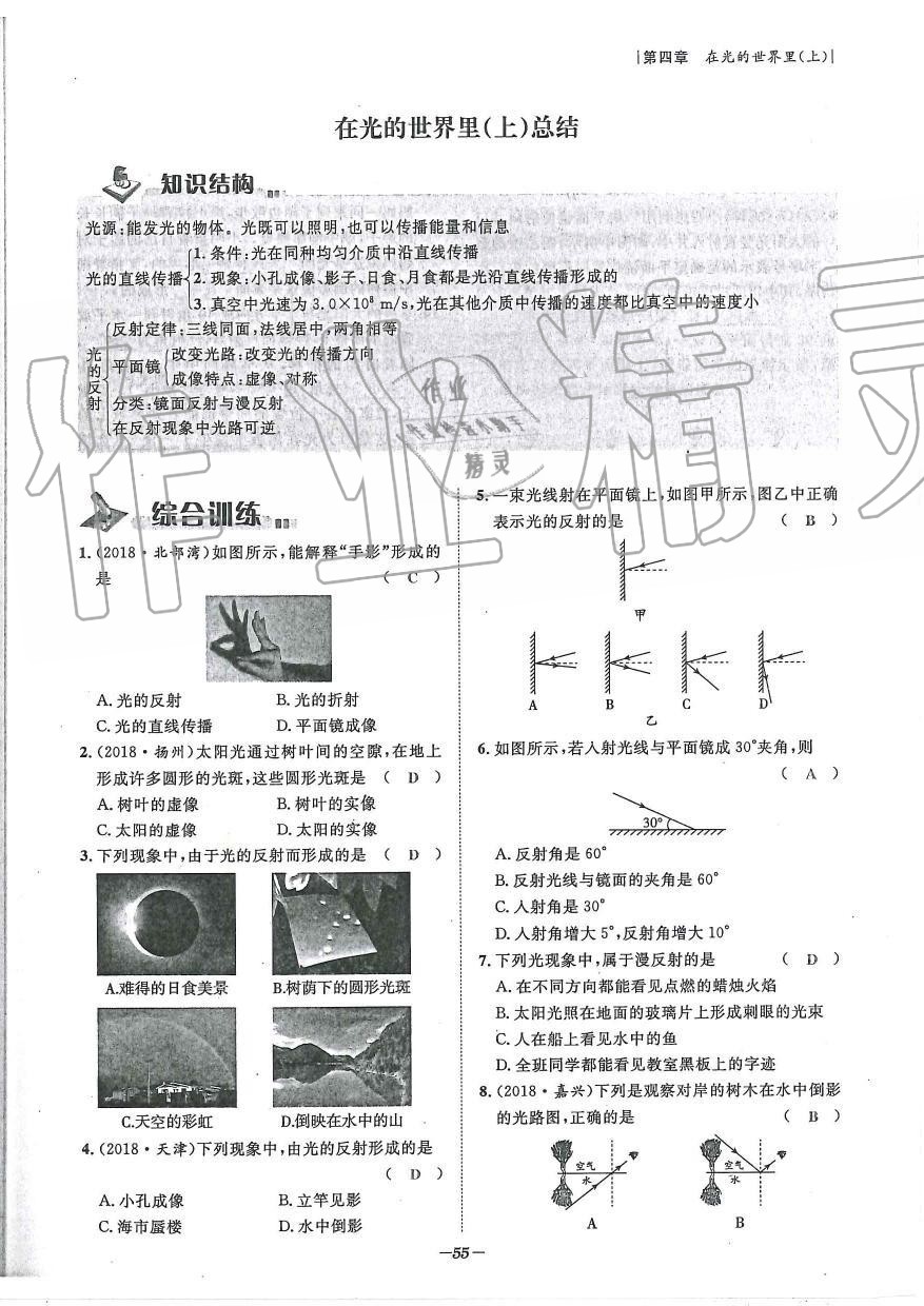 2019年天府前沿課時(shí)同步培優(yōu)訓(xùn)練八年級(jí)物理上冊(cè)教科版 第55頁(yè)