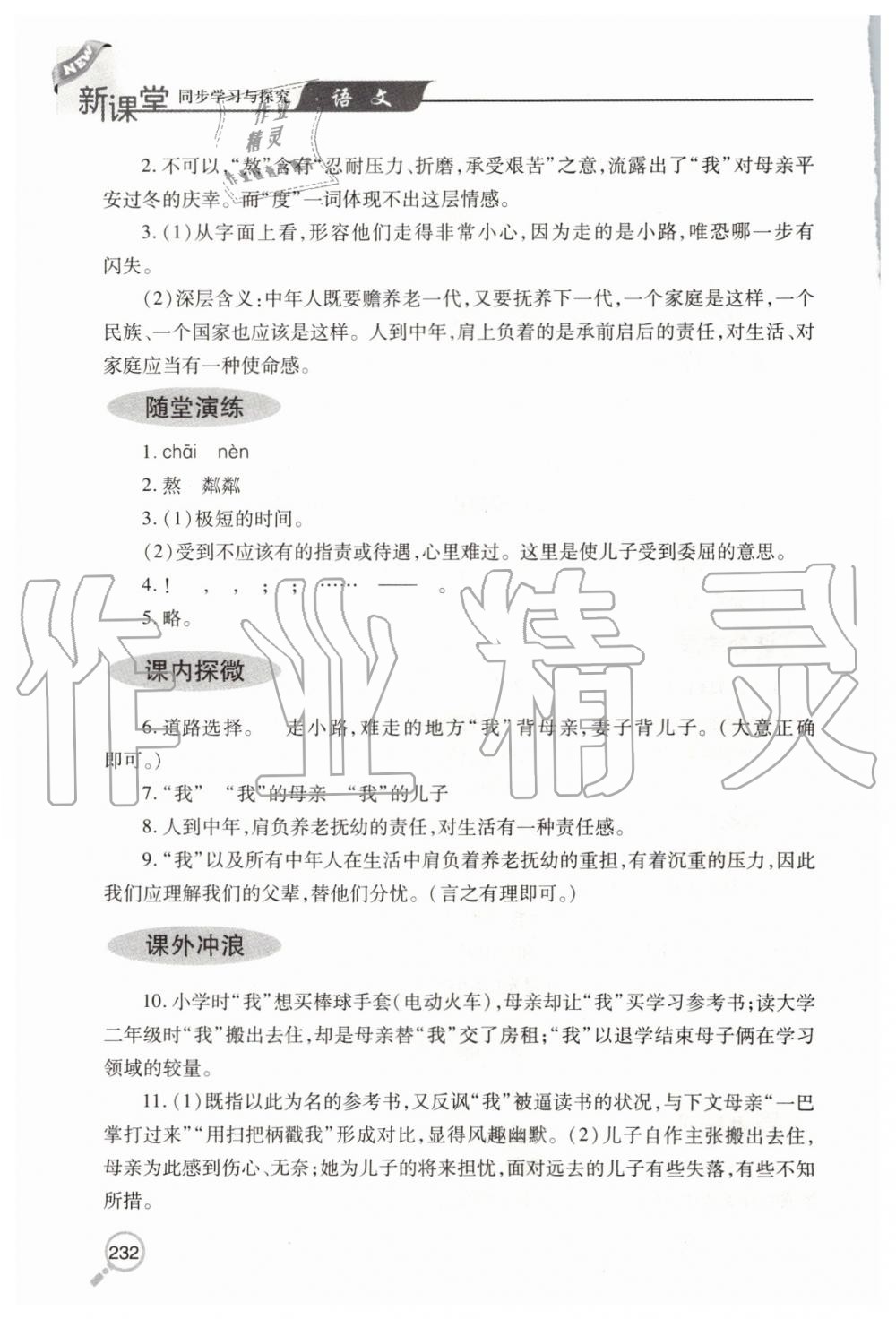 2019年新课堂同步学习与探究七年级语文上学期人教版 第10页