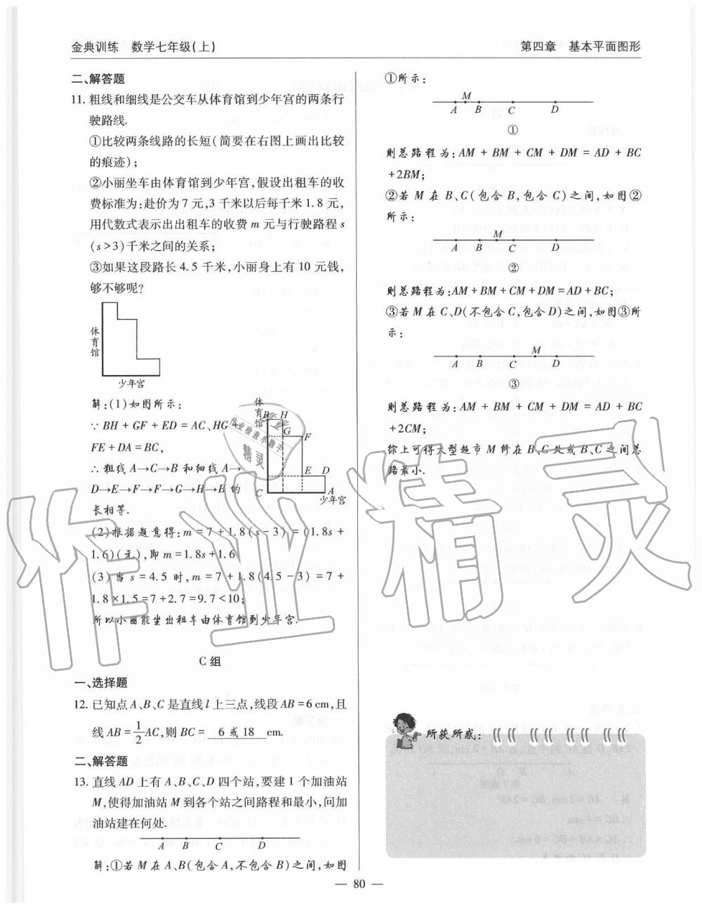 2019年金典訓(xùn)練七年級(jí)數(shù)學(xué)上冊(cè)北師大版 第80頁(yè)