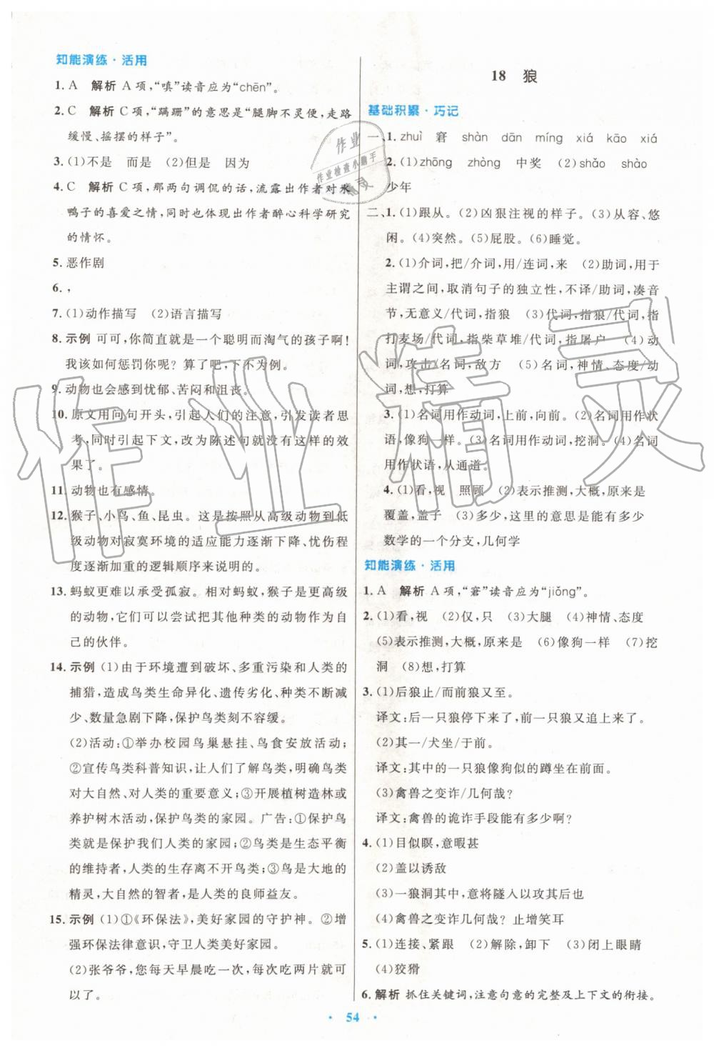 2019年初中同步測控優(yōu)化設計七年級語文上冊人教版 第14頁