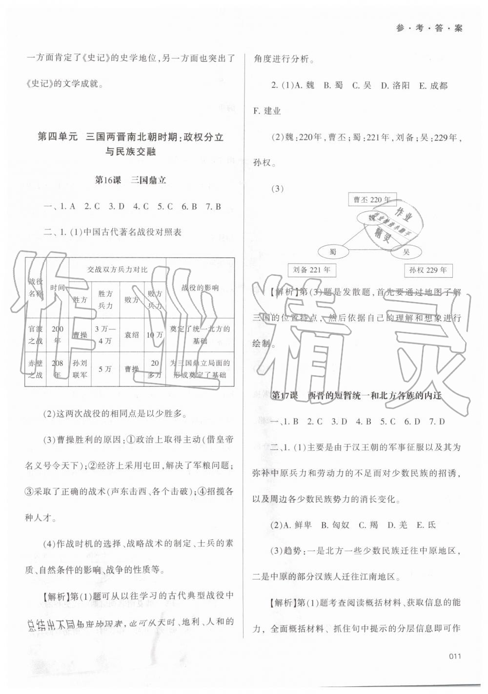 2019年學(xué)習(xí)質(zhì)量監(jiān)測七年級中國歷史上冊人教版 第11頁