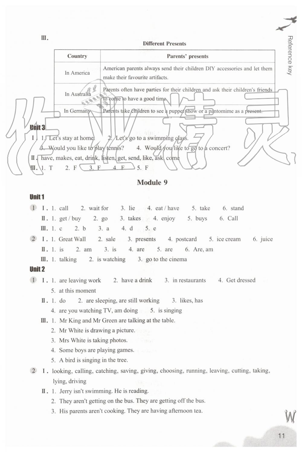 2019年作業(yè)本七年級英語上冊外研版浙江教育出版社 第11頁