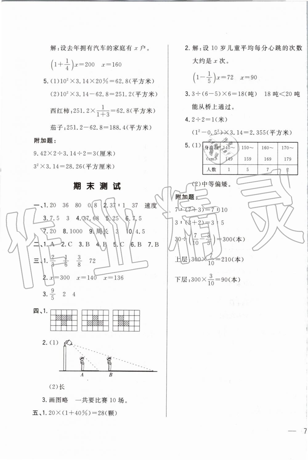 2019年悅?cè)缓脤W(xué)生周周測六年級數(shù)學(xué)上冊北師大版 第15頁