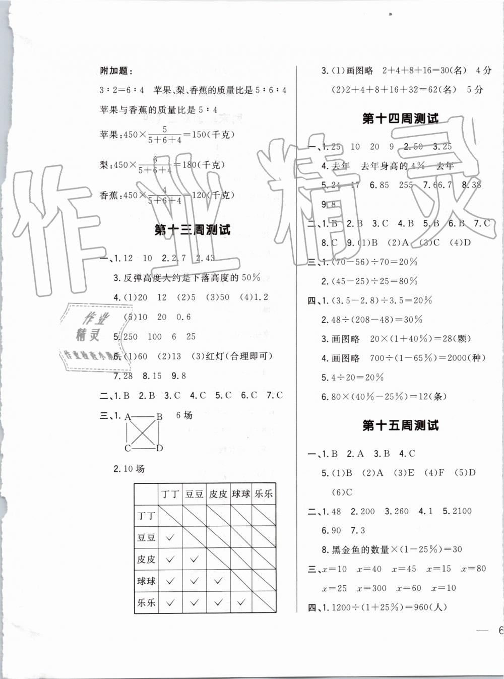 2019年悅?cè)缓脤W(xué)生周周測六年級數(shù)學(xué)上冊北師大版 第9頁