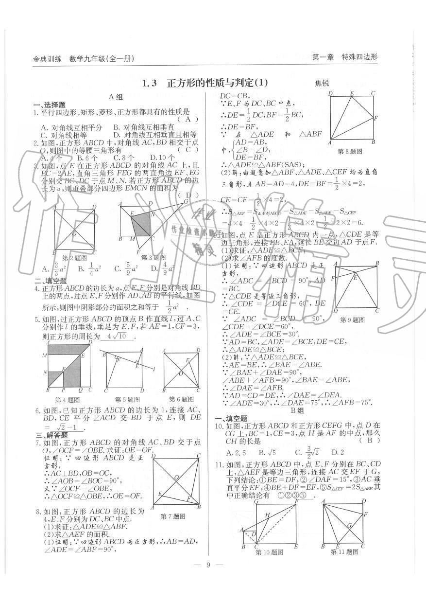 2019年金典訓練九年級數學全一冊北師大版 第9頁