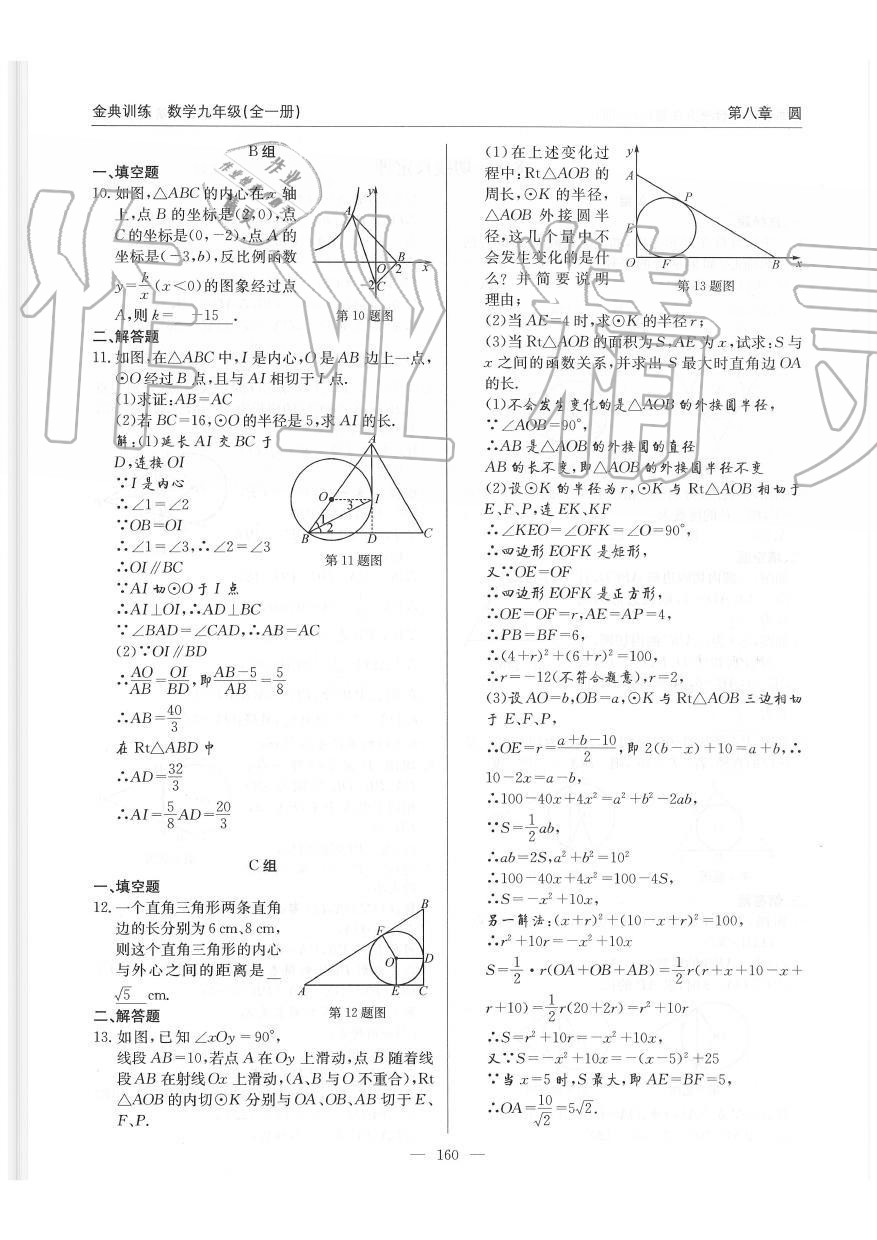 2019年金典訓(xùn)練九年級(jí)數(shù)學(xué)全一冊(cè)北師大版 第160頁(yè)