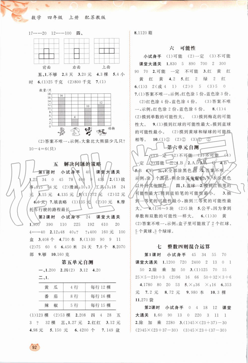 2019年新課程學習與測評同步學習四年級數(shù)學上冊蘇教版 第4頁