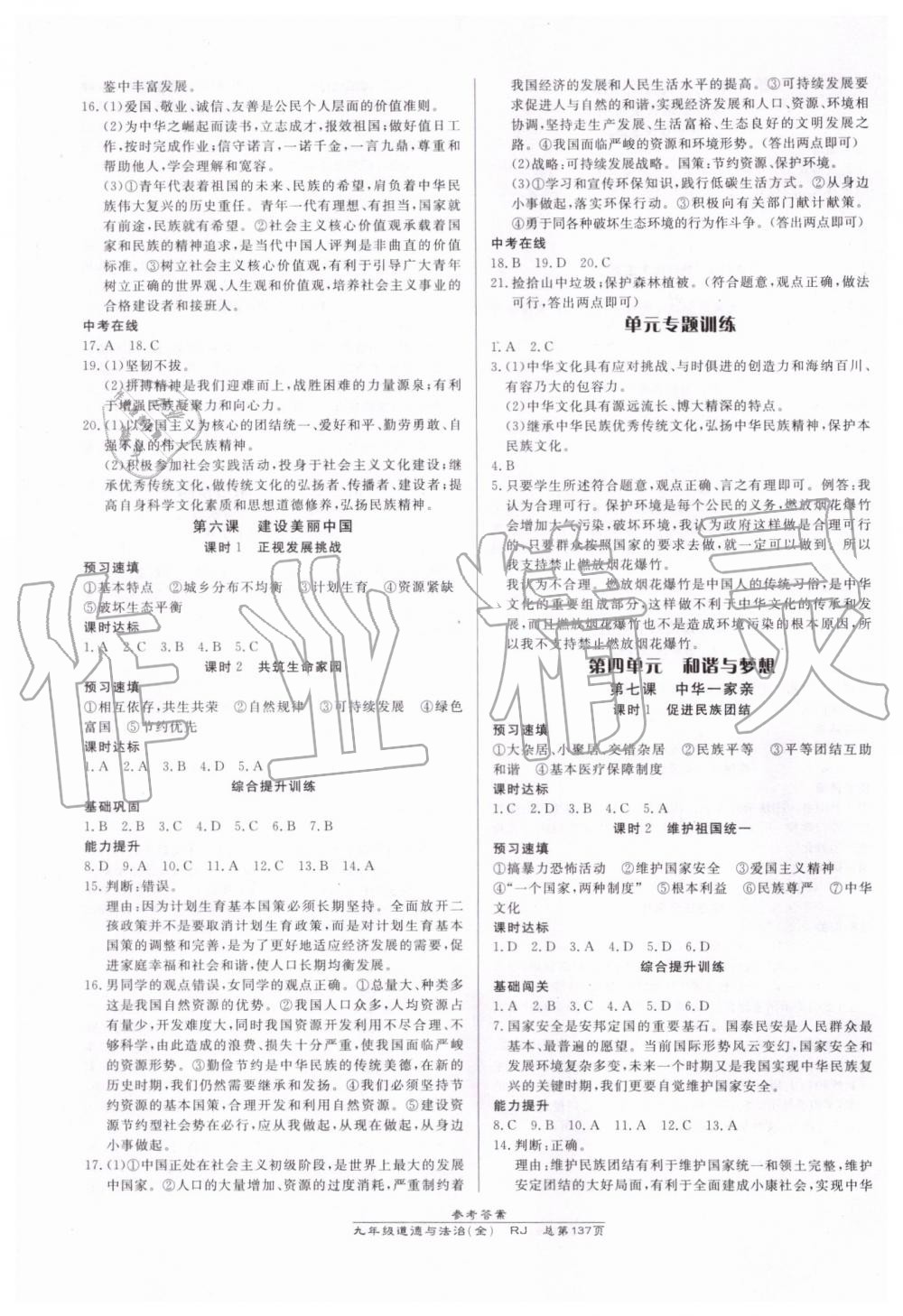 2019年高效課時通10分鐘掌控課堂九年級道德與法治全一冊人教版 第3頁