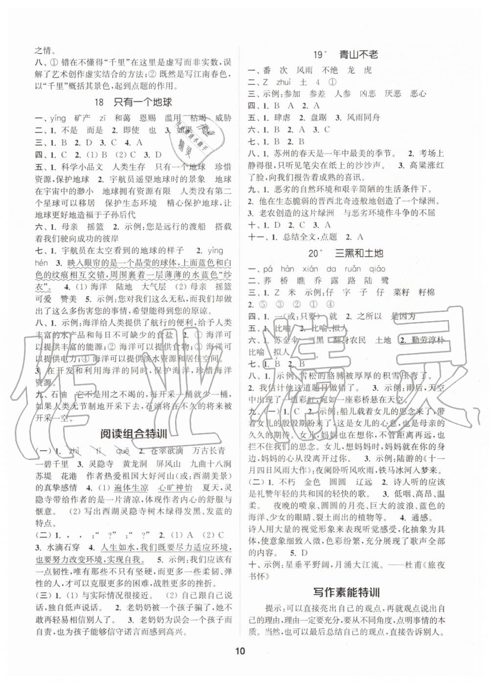 2019年拔尖特訓(xùn)六年級(jí)語文上冊(cè)人教版 第10頁